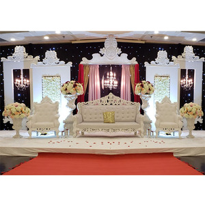 Scène de mariage blanche de premier ordre en Asie, Melbourne, meilleure décoration de scène de mariage à Calgary, scène de réception de mariage indo-occidentale, Nouvelle-Zélande - Product Image 1