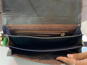 Bolso de hombro de cuero reciclado para mujer, bandolera de cuero de Color rechoncho - Product Image 6