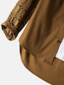 Camisa de manga larga estampada de ropa de verano para hombre de algodón 100% de alta calidad en varios colores con detección de aguja disponible - Product Image 6