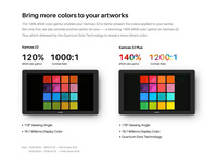 Tablette de dessin interactive sans batterie Kamvas 22 120% SRGB au meilleur prix HUION 2020