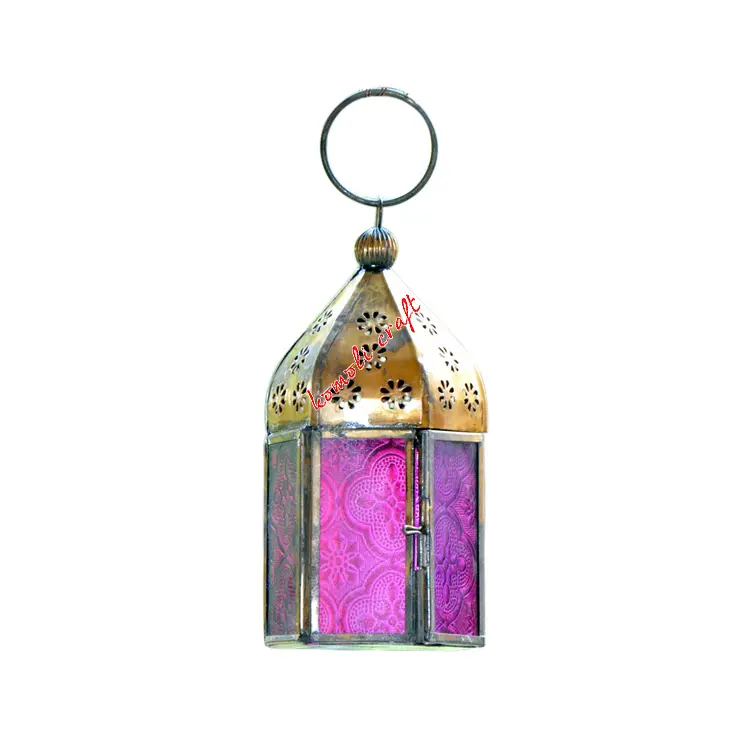 Mini lanterne marocaine en laiton massif, phare en métal pour cadeaux de mariage