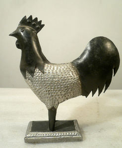Gallina de metal de hierro con pollitos para el artículo decorativo del hogar - Product Image 4
