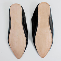 Chaussures en cuir véritable marocain noir pour femmes et hommes, style paleo chic, pour l'extérieur/l'intérieur, pour l'hiver/l'automne/l'été