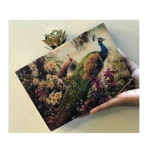 Bolso bohemio de diseñador hecho a mano para mujer de estilo bohemio indio, bolso de fiesta de compras de noche, marco de embrague de Metal, cadenas geométricas - Product Image 5