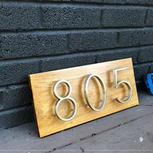 Customized Stainless Steel Door Sign Hotel Door Plate Address House Number