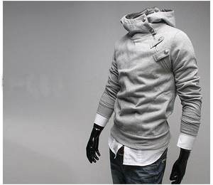 Sudaderas con capucha ajustadas de hombre personalizadas al por mayor tejido de punto anticontracción - Product Image 4