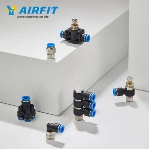 Airfit PC Straight Brass Male Thread 8mm BSP 1/4 One Touch Tube Pneumatic Connector Push Fittings