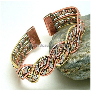 Latest Fashion <b>Copper</b> Cuff <b>Bracelets</b> with Unique Magnet Designs Urban Style Accessory - Product Image 5