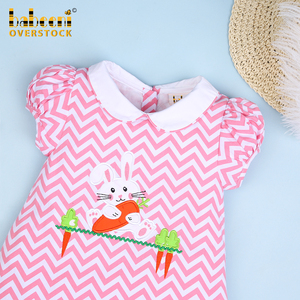 Lovely bunny applique A-line dress for little girl - BB489 - Product Image 2