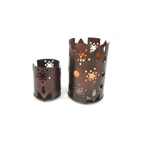 Hot Vantage Metal antiguo acabado estrella grabado recorte Premium vela tarro gran oferta Vintage aspecto clásico diseñador portavelas - Product Image 3