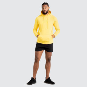 เสื้อสวมหัวแบบสวมหัวมีฮู้ดผ้าคอตตอน/โพลีเอสเตอร์มีฮู้ดสไตล์ฤดูหนาวคอปกสีทึบระบายอากาศได้ดีแห้งเร็ว - Product Image 2