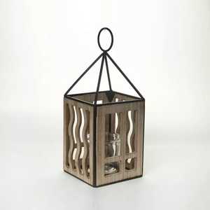 Lanterne en MDF faite à la main avec colonne vertébrale en métal noir et support en verre transparent lampe de table imprimée personnalisable pour la décoration intérieure et le jardin - Product Image 6