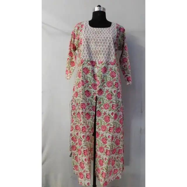 Baju Pantai Wanita Motif Bunga, Baju Tunik Atasan, Baju Kurtis Panjang, Baju Pantai Kasual Musim Panas Modern, Baju Desainer Kualitas Terbaik, Motif Bunga