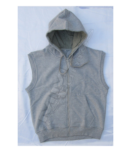 เสื้อฮู้ดดี้ผู้ชายแบบซิปไม่มีแขนสั่งทำขายส่ง ปริมาณมาก ลายเรียบ สำหรับฤดูหนาว กีฬา ดิจิทัล เป็นมิตรกับสิ่งแวดล้อม - Product Image 3