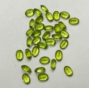 Proveedor de piedras preciosas calibradas sueltas de corte ovalado facetado de peridoto Natural de 6mm y 8mm, oferta a granel, venta al por mayor, precio de fábrica, tienda de venta en línea - Product Image 1