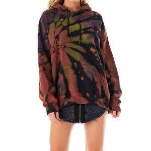 Vente en gros de sweats à capuche pour femmes de qualité supérieure personnalisés, respirants, teints dans la rue - Product Image 4