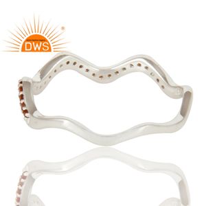 Anillo de Plata de Ley 925 con diseño de banda Eternity, joyería apilable con diseño de granate Natural, para boda - Product Image 3