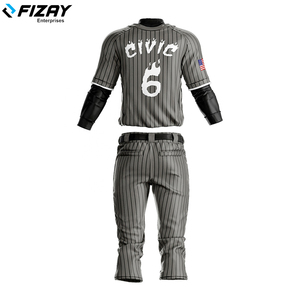 Vêtements de sport personnalisés respirants pour hommes de grande taille FIZAY ENTERPRISES uniformes d'équipe de baseball et de softball - Product Image 3
