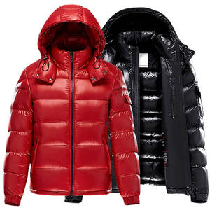 Abrigos negros de diseño de talla grande para hombre, chaquetas estampadas personalizadas, chaqueta acolchada de invierno - Product Image 1