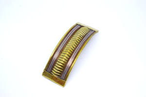 1985 bijoux romains anciens texturé antique géométrique ton or texturé motif ancien accessoire de cheveux bijoux en perles de métal - Product Image 3