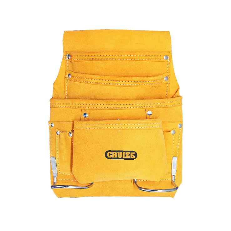 Waist Belt Tool Bag Multipurpose Genuine Leather Tools Holding IN;26903 CE-1255 CRUIZE EXPORTS Yellow OEM