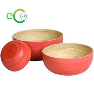 Vente en gros 100% de bols en bambou filé écologique, assiettes gravées au laser, logo personnalisé, technique de camping, fête, bambou de haute qualité - Product Image 3