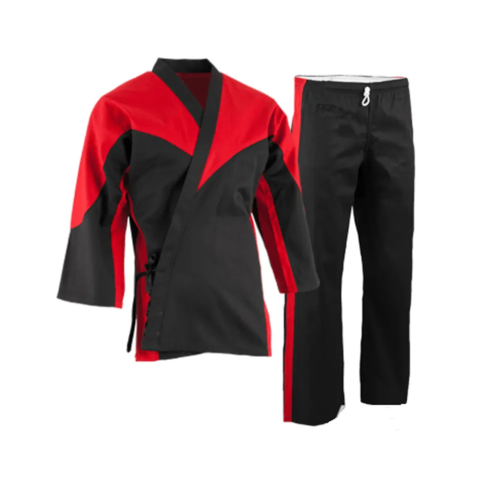 Uniforme de karaté personnalisé pour hommes, uniforme d'arts martiaux, vêtements, Logo personnalisable, rouge noir blanc, unisexe, OEM