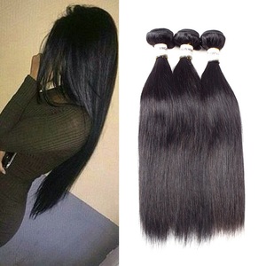 Extensiones de Cabello Humano Virgen Indio a Granel, Tejido Liso Doble, Trama Única, Color Negro Natural - Product Image 1