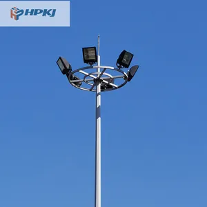 Hepu Solar Battery Outdoor Lamp Pole Walkway Soler Lights Outdoor Pole Smart City Management Street Light Pole