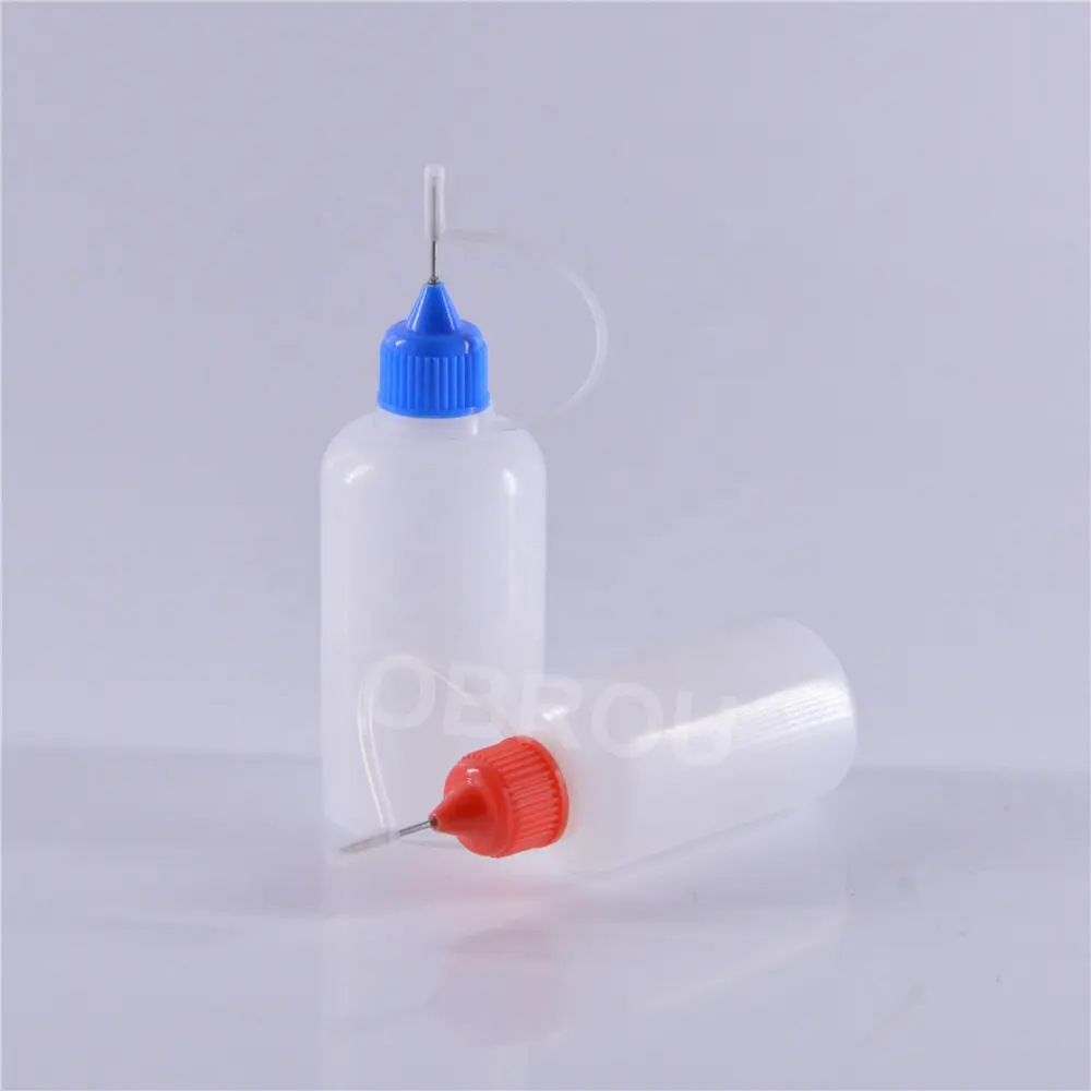 Botella de plástico con punta de aguja para pintura, aplicador de punta de aguja de 10ml, para manualidades DIY