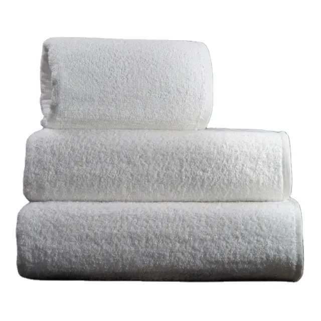 Luxury 5 Star Hotel Custom Embroidery and Logo- FLORIDA Bath Sets - Wholesale White Hotel Towel - Made in Turkey