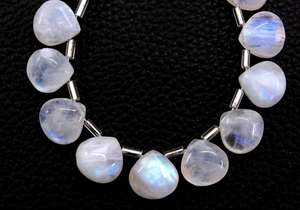 16ชิ้นรุ้งธรรมชาติมูนสโตนเรียบรูปหัวใจลูกปัด2019ขายส่งผู้ผลิตของแท้ที่มีคุณภาพสูง - Product Image 2