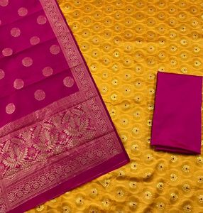 Traje de seda Banarasi para mujer, ropa de Material de vestido de la India, para festival, uso diario y oficina, precio bajo, por royal export - Product Image 5