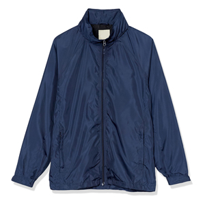 Chaquetas cortavientos con diseño de logotipo personalizado para hombre, chaqueta cortavientos de lona con cremallera estilo callejero con cuello levantado - Product Image 1