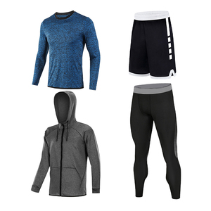 Ropa deportiva de alta elasticidad para Fitness, ropa de compresión con estampado personalizado, camiseta de secado rápido, pantalones cortos de entrenamiento, pantalones de gimnasio, chaqueta para correr con cremallera - Product Image 3