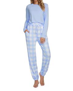 Vente Chaude – Nouvelle Collection de Vêtements de Nuit Décontractés pour Femmes – Motif Uni Hiver – 100% Polyester Teint – Séchage Rapide – Col Cranté – Export - Product Image 1