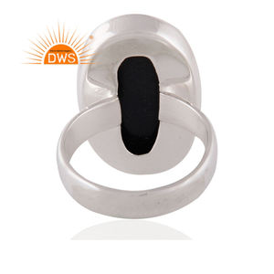 Bague en argent massif fait à la main style indien, pierre précieuse naturelle en Onyx noir, fabrication de bijoux, offre spéciale - Product Image 3