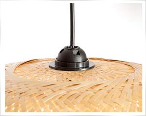 Abat-jour en bambou naturel tissé à la main, lustre décoratif en osier, offre spéciale, nouvel arrivage, vente en gros - Product Image 2