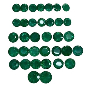 5มิลลิเมตรถึง7มิลลิเมตรรอบที่มีคุณภาพดีแซมเบียมรกตธรรมชาติที่ไม่ได้รับการปรับเทียบการผลิตเครื่องประดับ100% สีธรรมชาติสีเขียวเข้ม AAA + - Product Image 1