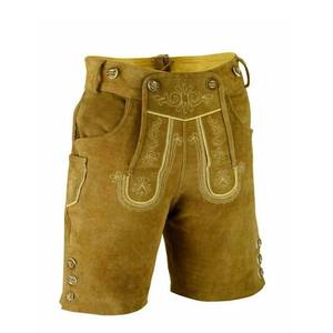 Trachten กางเกงขาสั้นบาวาเรียสำหรับผู้ชาย,Lederhosen แท้ Bundhosen Oktoberfest - Product Image 1