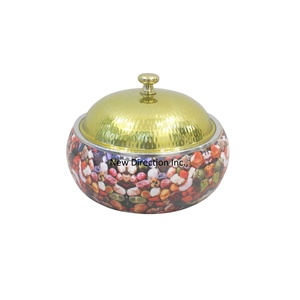 Casseroles isolées de finition nickelée brillante servant une marmite chaude Offre Spéciale lot de 3 hot pots de serveur de nourriture de fête de mariage - Product Image 5