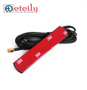 High Quality Compact 4G 5dBi Sticker Antenna with RG174 Bare Copper Cable + SMA Connector for external easy mount applications