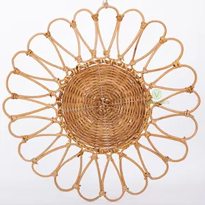 Cesta de pendurar parede natural barata, preço barato, rattan usado para decoração da casa