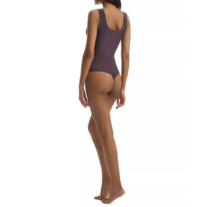 Traje de baño de una pieza OEM nuevo, el más vendido, de talla grande, de color liso, tipo tankini, para mujer, con ajuste ceñido al cuerpo. - Product Image 4