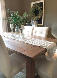 Camino de mesa de macramé blanco para Decoración de mesa de boda Ajuste de mesa de boda bohemio - Product Image 2