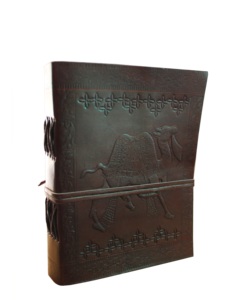 สมุดบันทึกหนังอูฐมีโครงสร้างพร้อมแถบปิดสมุดบันทึกสไตล์วินเทจทำด้วยมือแบบพรีเมี่ยมสำหรับใช้ในสำนักงานธุรกิจ - Product Image 2