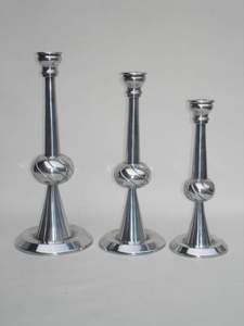 Hot Vantage Premium Moderne Décor De Noël Bougeoir En Aluminium Nickelé Style Indien Moderne Offre Spéciale Bougie Pilier Titulaire - Product Image 6