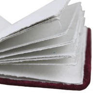 Cuaderno de Tapa Dura NEW ERA NEO-VELVET con Cubierta de Tela de Terciopelo de Algodón, Diario, Libro de Bocetos, Borde Desflecado, Sin Madera, Hecho a Mano