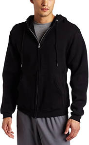 Sudadera con capucha con cremallera completa de gran tamaño atlética personalizada para hombre, de alta calidad, gris liso, impermeable, de punto anticontracción, bordado de talla grande - Product Image 3