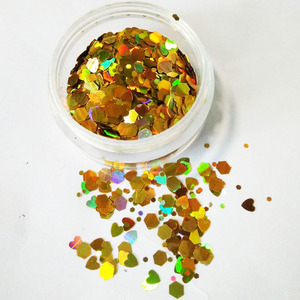 <span class=keywords><strong>Glitter</strong></span> Esagonale <span class=keywords><strong>Oro</strong></span> 3mm in PET Ecologico da 1kg per Unghie e Bicchieri - Ingrosso Fabbrica Cosmetici Bellezza Natale - Product Image 1